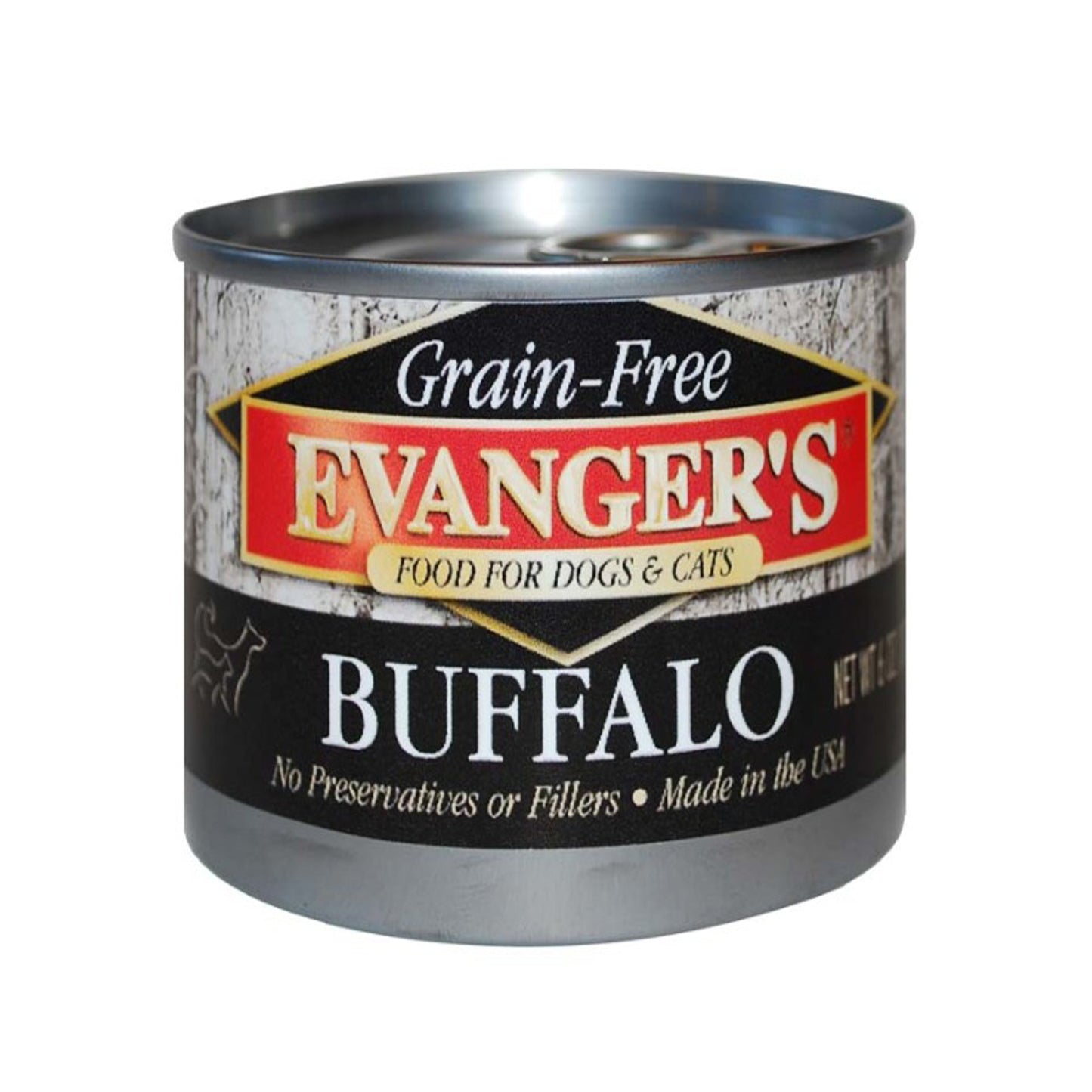 Evanger's Grain-Free Wet Dog & Cat Food Buffalo 6oz. (Case of 24)