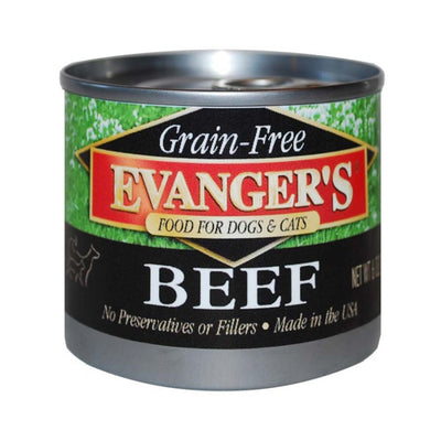 Evanger's Grain-Free Wet Dog & Cat Food Beef 6oz. (Case of 24)