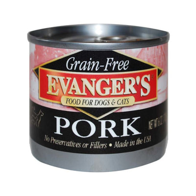 Evanger's Grain-Free Wet Dog & Cat Food Pork 6oz. (Case of 24)