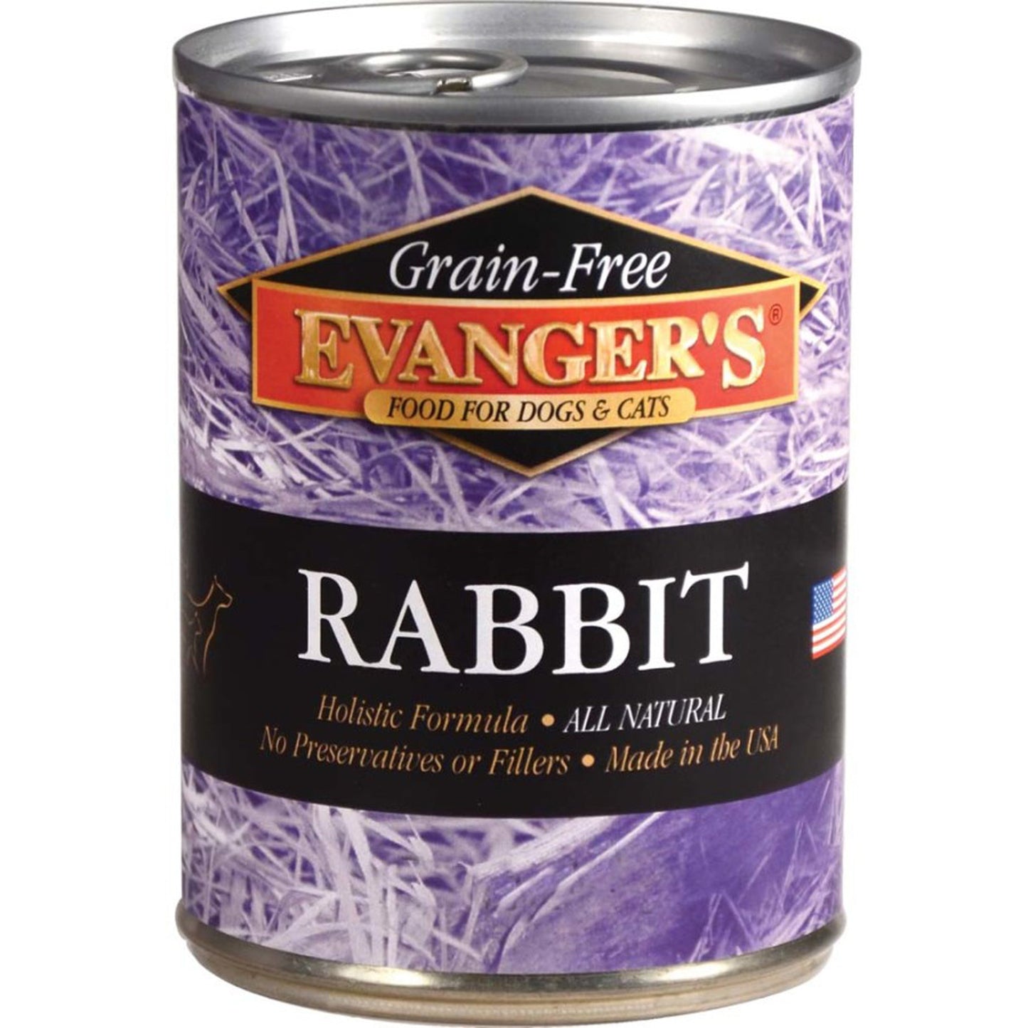 Evanger's Grain-Free Wet Dog & Cat Food Rabbit 12.8oz. (Case of 12)
