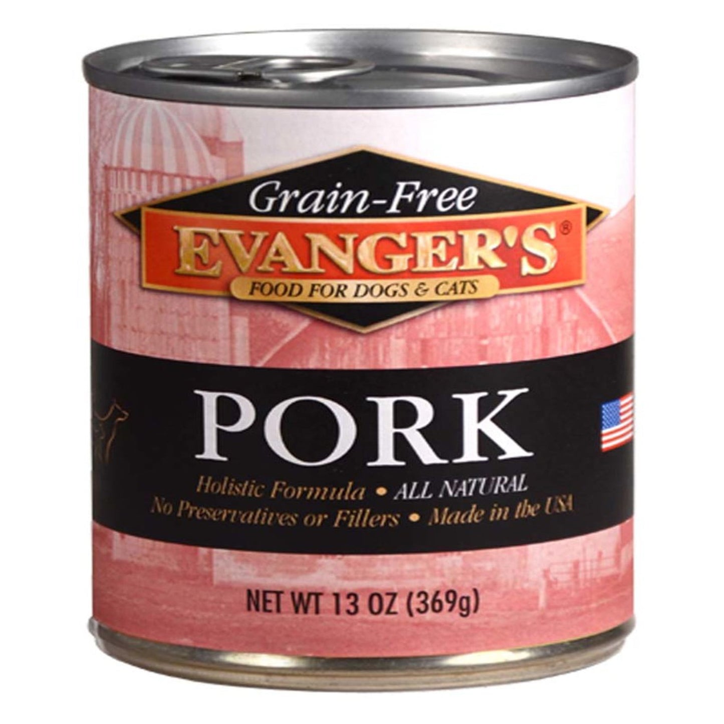 Evanger's Grain-Free Wet Dog & Cat Food Pork 12.8oz. (Case of 12)