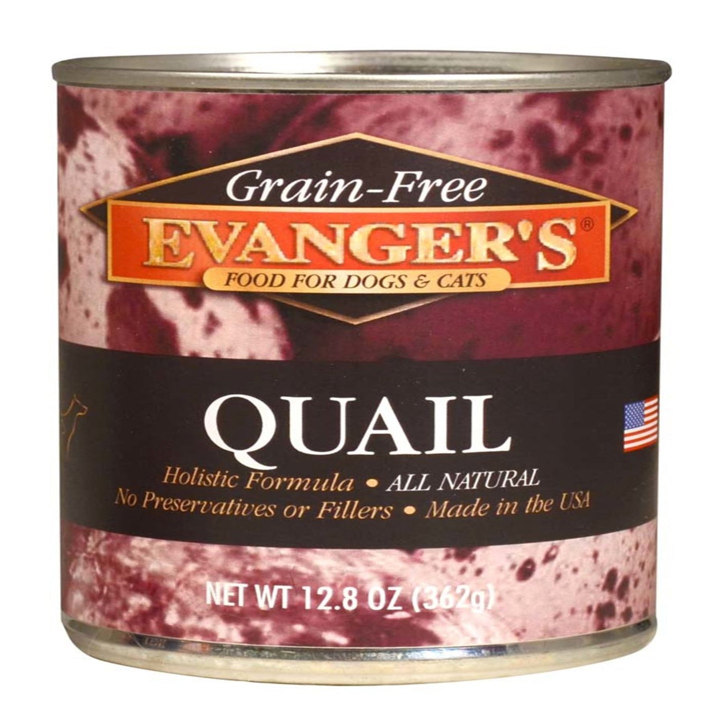 Evanger's Grain-Free Wet Dog & Cat Food Quail 12.8oz. (Case of 12)