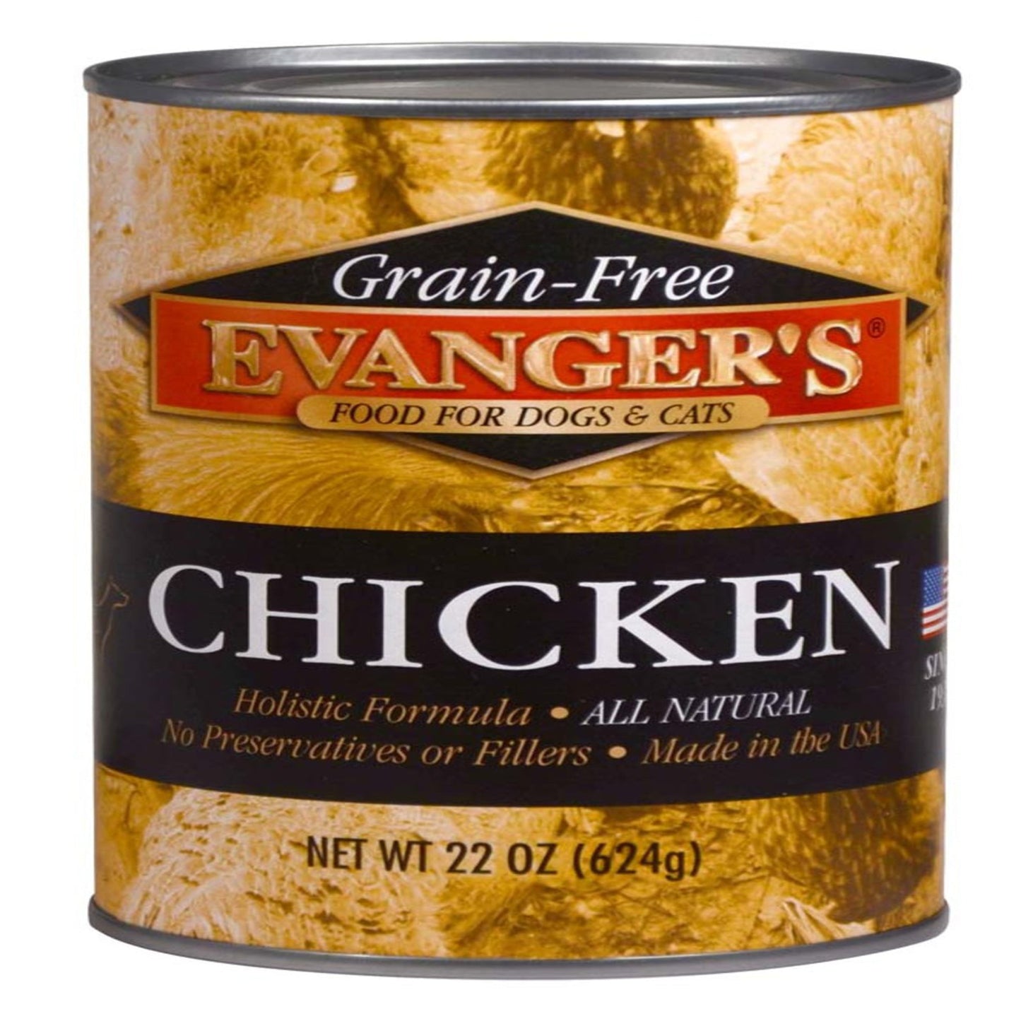Evanger's Grain-Free Wet Dog & Cat Food Chicken 20.2oz. (Case of 12)