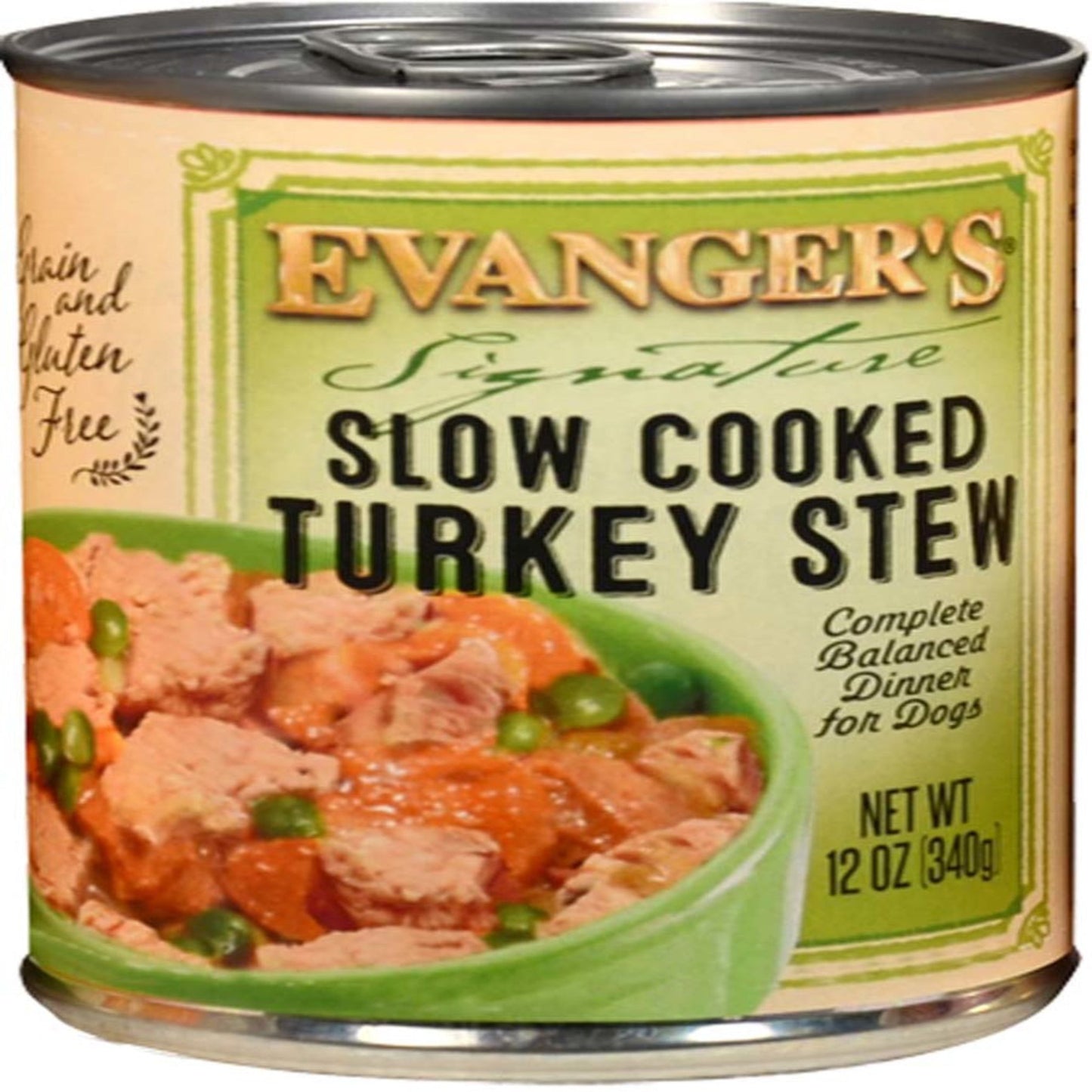 Evanger's Signature Series Wet Dog Food Slow Cooked Turkey Stew 12oz. (Case of 12)