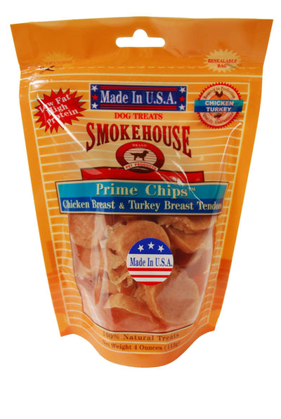 Smokehouse USA Made Prime Chips Dog Treat Chicken & Turkey 1ea/4 oz