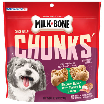 Milk-Bone Chock Full of Chunks Dog Treats Turkey & Bacon 1ea/12 oz