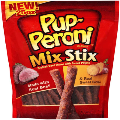 Pup-Peroni Stix Dog Treat Beef Sweet Potato Mix Stix 25oz