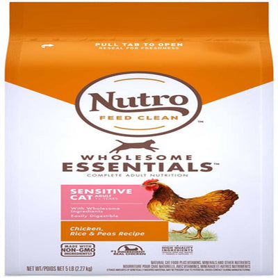 Nutro Products Wholesome Essentials Sensitive Adult Dry Cat Food Chicken, Rice & Peas 1ea/5 lb