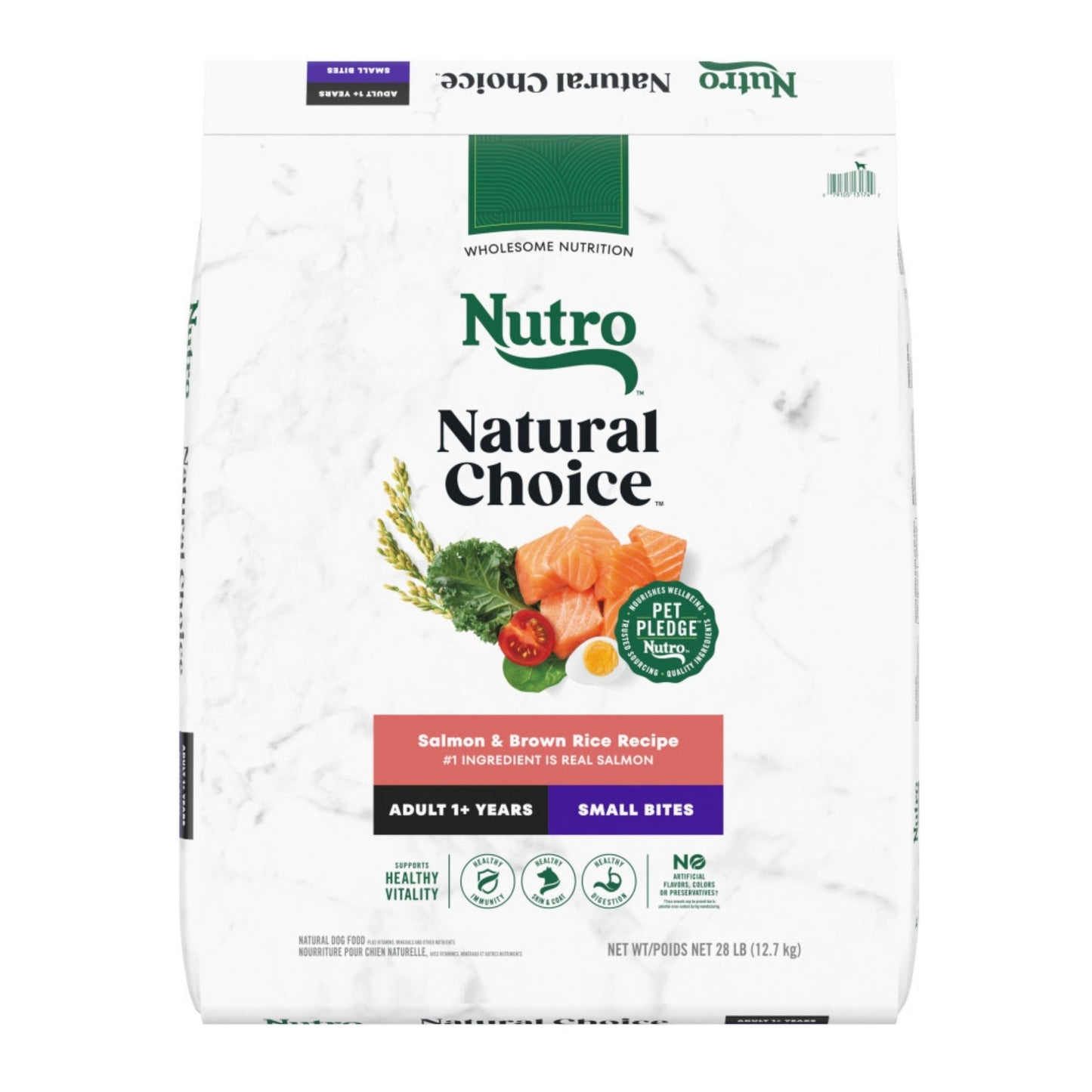 Nutro Products Natural Choice Small Bites Adult Dry Dog Food Salmon  Brown Rice, 1ea/28 lb