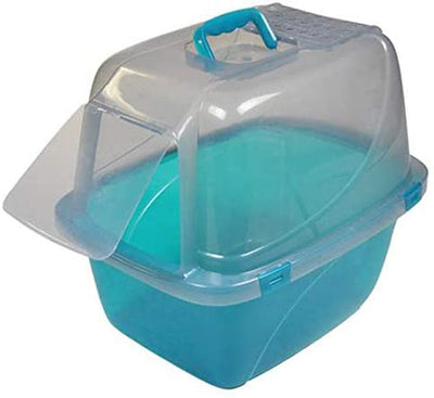 Van Ness Plastics Translucent Enclosed Cat Litter Box Blue 1ea/LG