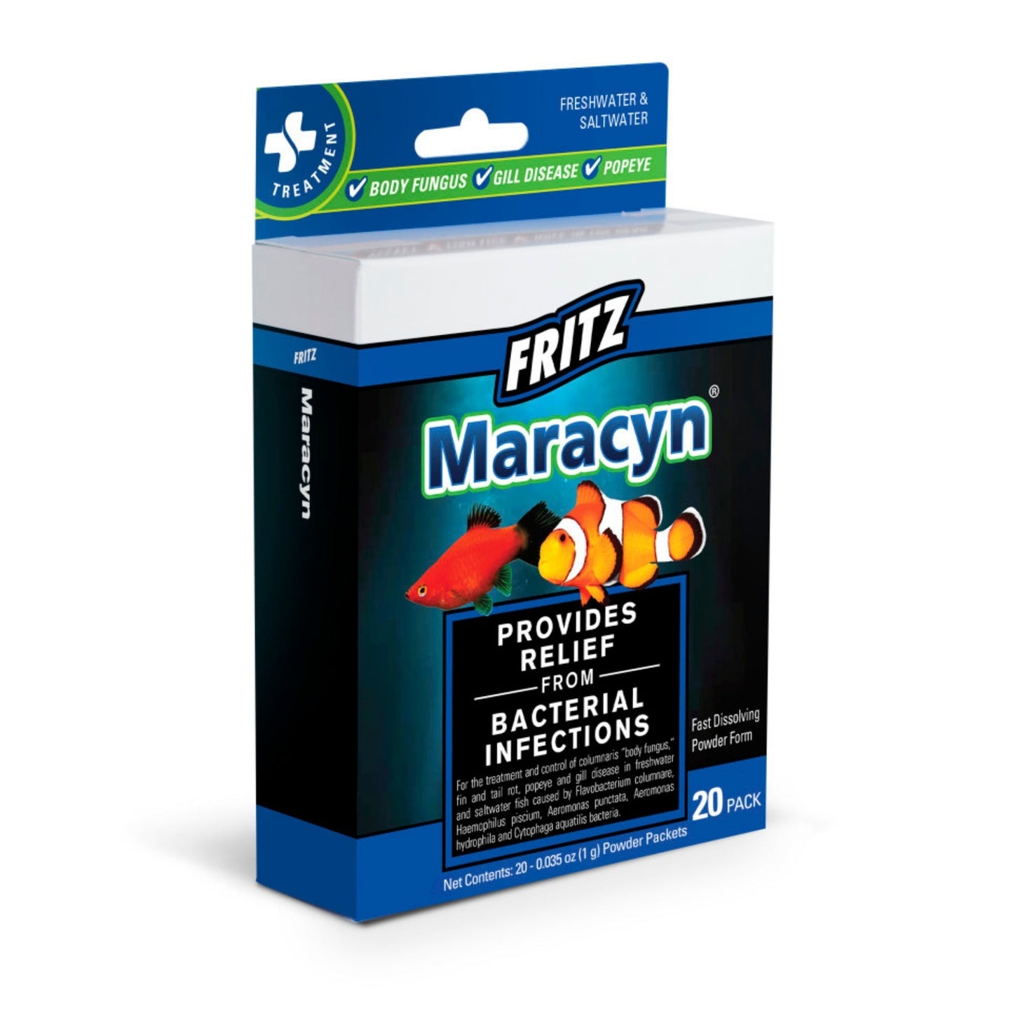 Fritz Maracyn Freshwater & Saltwater Treatment 1ea/20 ct