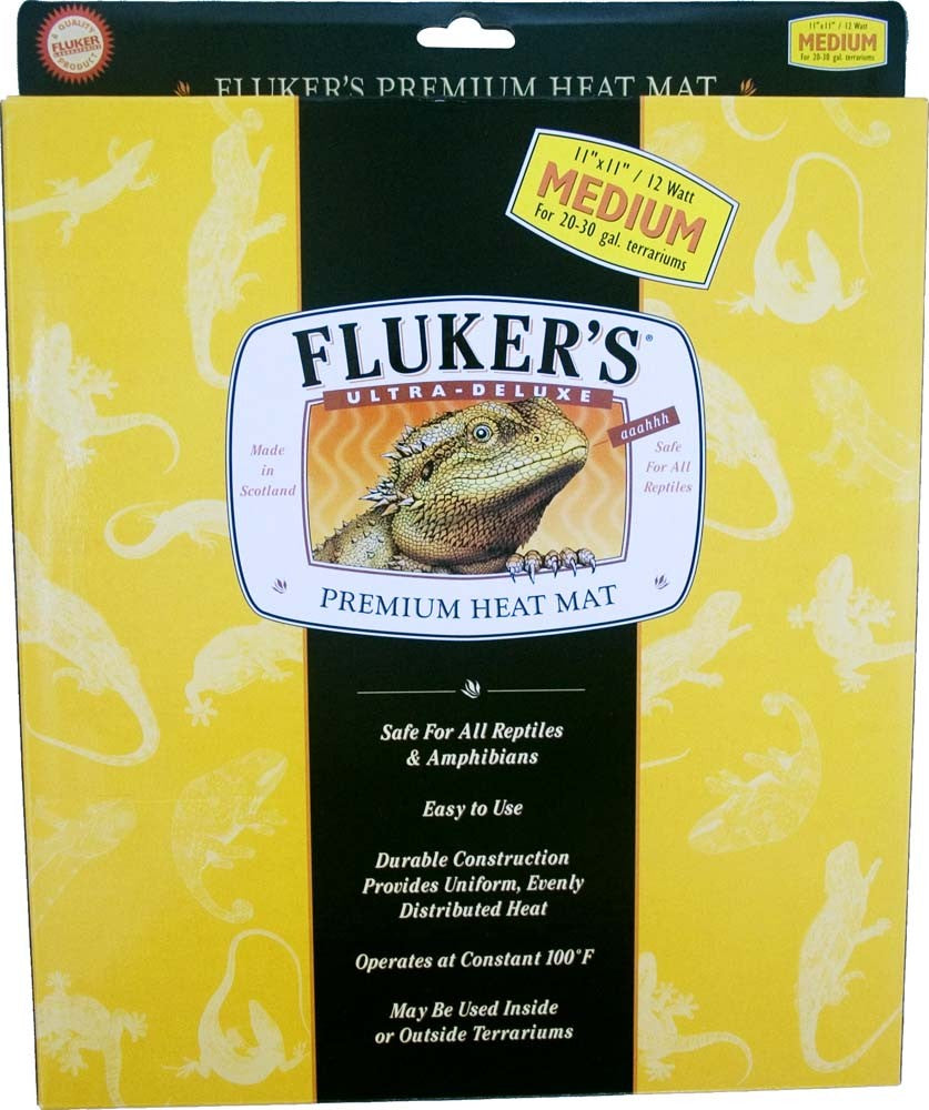 Fluker's Ultra-Deluxe Premium Heat Mat for Reptiles 1ea/11In X 11 in, MD