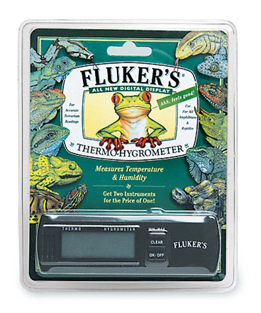 Fluker's Digital Thermo-Hygrometer Black 1ea