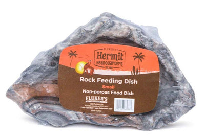 Fluker's Hermit Crab Rock Feeding Dish Black 1ea/SM