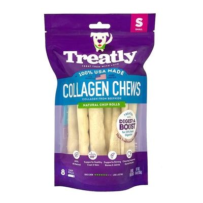 Treatly Collagen Chew Rolls Dog Treats Natural, 1ea/SM, 8 pk