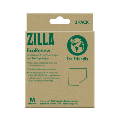 Zilla EcoRenew Filter Cartridges 1ea/Medium 3 pk