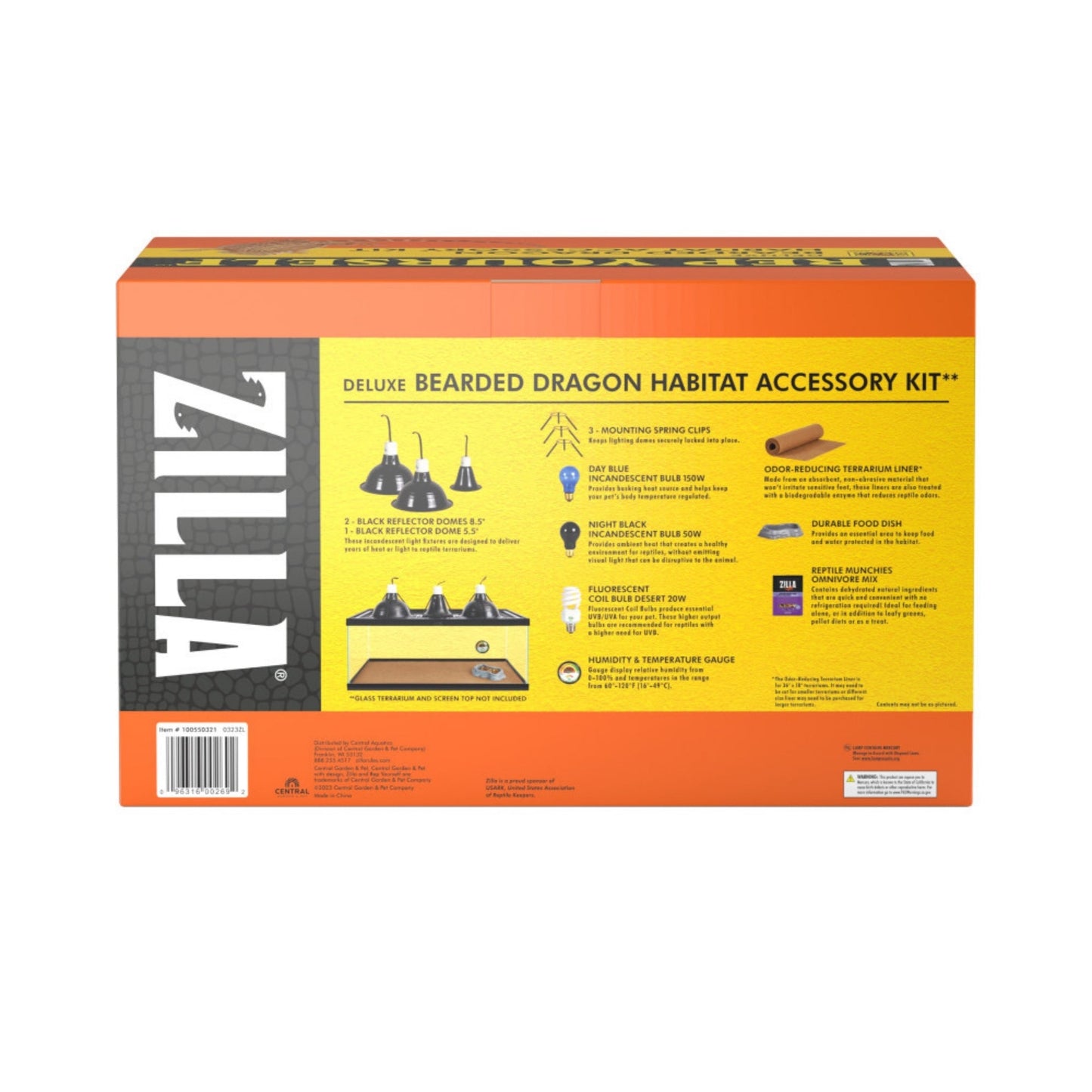 Zilla Bearded Dragon Habitat Accessory Kit 1ea