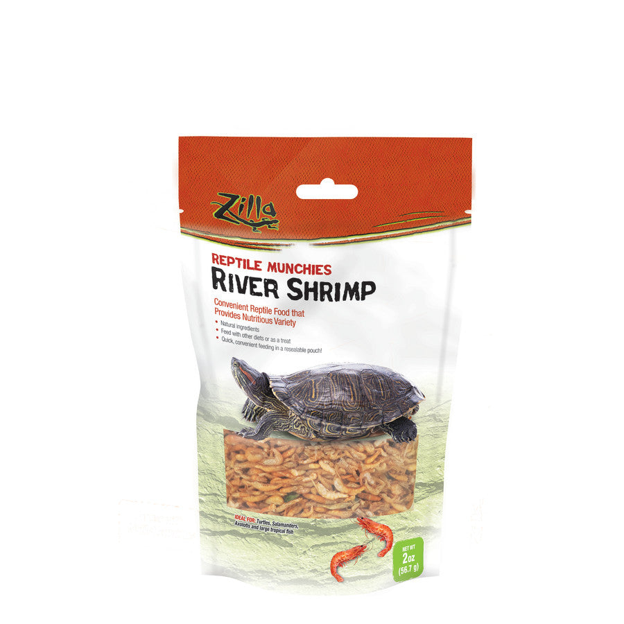 Zilla Reptile Munchies River Shrimp 1ea/Resealable Bag, 2 oz