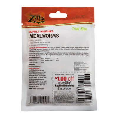 Zilla Reptile Munchies Mealworm 1ea/.5 oz