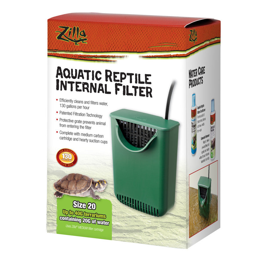 Zilla Aquatic Reptile Internal Filter, 1ea/20 gal