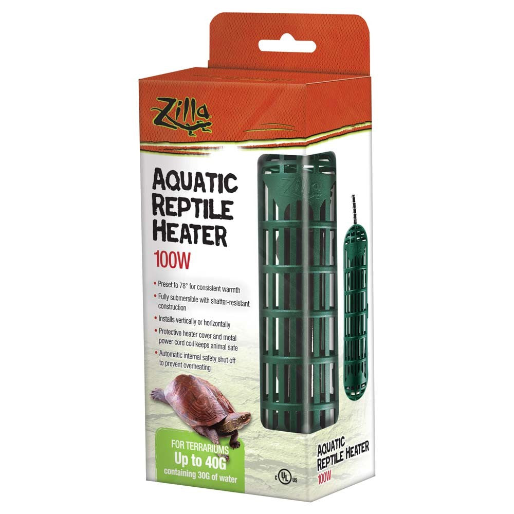 Zilla Aquatic Reptile Heater 100 Watt, For Terrariums up to 40 Gallons 1ea