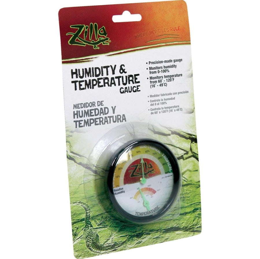 Zilla Humidity & Temperature Gauge 1ea
