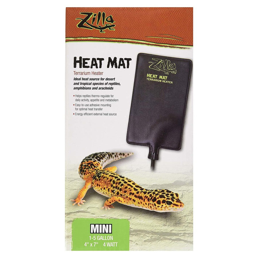 Zilla Terrarium Heat Mats Black 1ea/Mini, 1-5 gal, 4 W