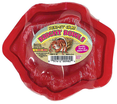 Zoo Med Hermit Crab Bright Bowl Neon Red 1ea