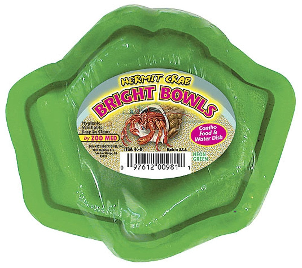 Zoo Med Hermit Crab Bright Bowl Neon Green 1ea