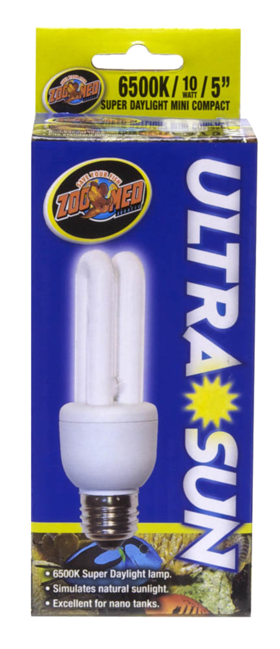 Zoo Med Ultra Sun Super Daylight Mini Compact Fluorescent Lamp White 1ea/5 in