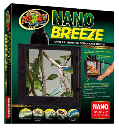 Zoo Med Nano Breeze Aluminum Screen Cage Black 1ea/SM