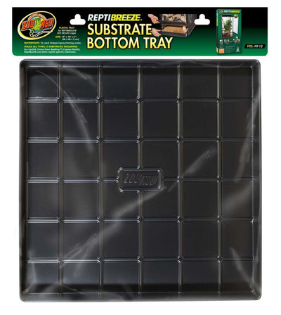 Zoo Med ReptiBreeze Substrate Bottom Tray Black 1ea/18 In X 18 in