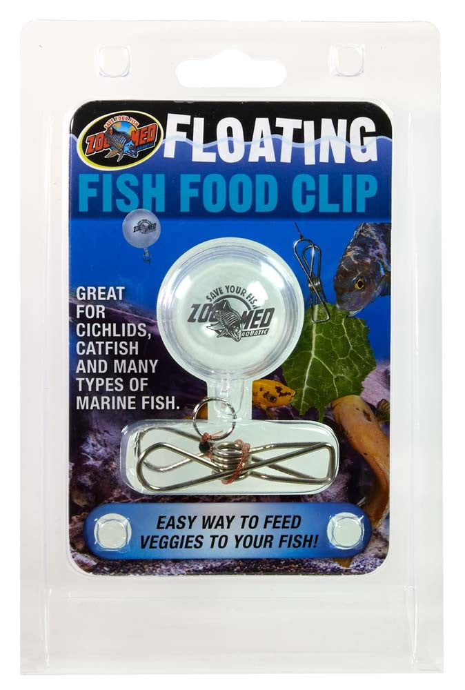 Zoo Med Floating Fish Food Clip Clear, Silver 1ea
