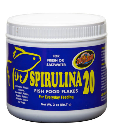 Zoo Med Spirulina 20 Flakes Fish Food 1ea/2 oz