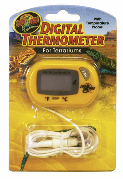 Zoo Med Digital Terrarium Thermometer Yellow 1ea