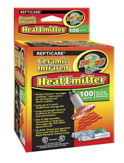 Zoo Med ReptiCare Ceramic Infrared Heat Emitter 1ea/100 W