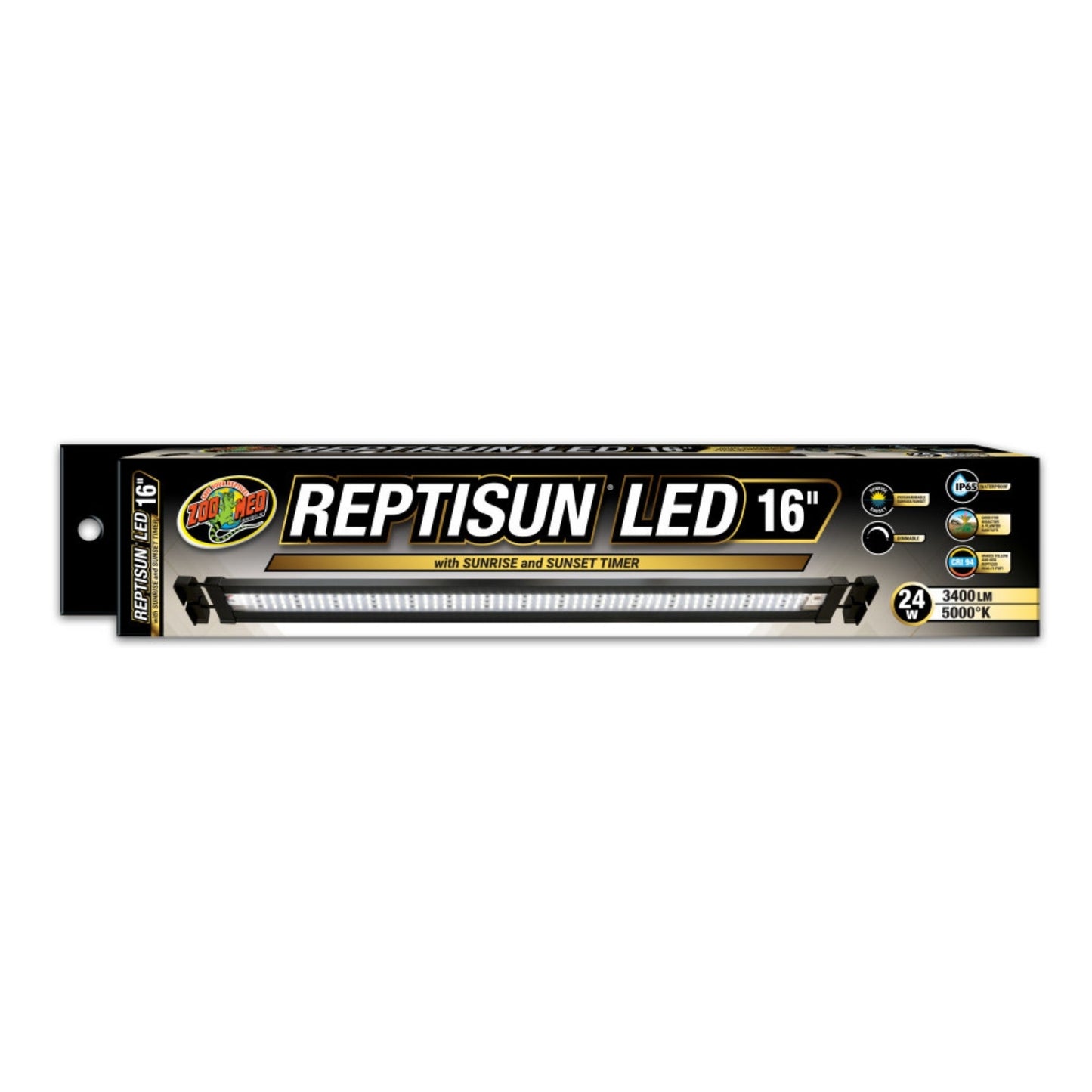 Zoo Med Reptisun LED w/Sunrise  Sunset Timer Terrarium Hood 1ea/16 in, 24 W