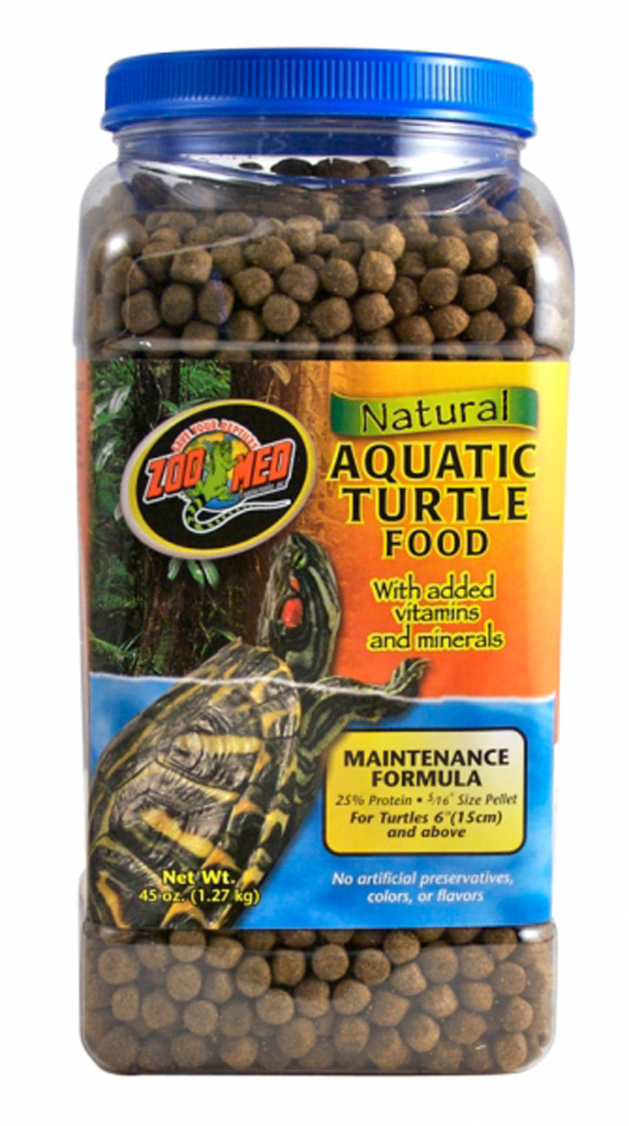 Zoo Med Aquatic Turtle Food Maintenance Formula Dry Food 1ea/45 oz