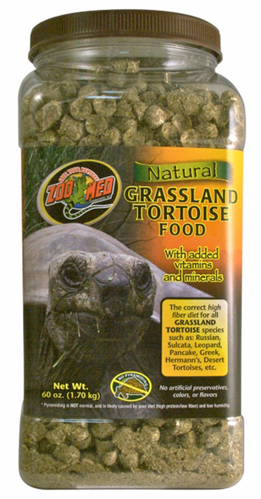 Zoo Med Natural Grassland Tortoise Dry Food 1ea/60 oz
