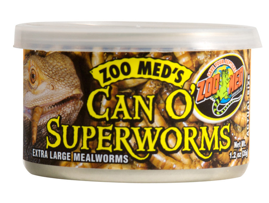 Zoo Med Can O' Superworms Reptile Wet Food 1ea/1.2 oz