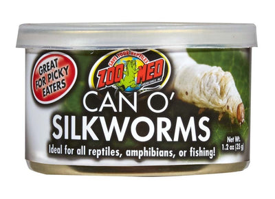 Zoo Med Can O' Silkworms Reptile Wet Food 1ea/1.2 oz