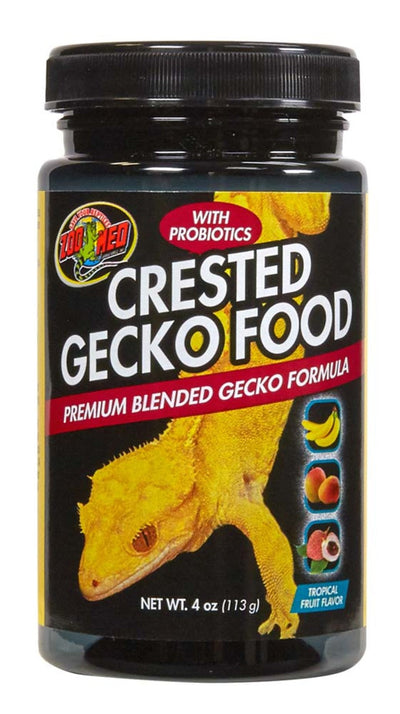 Zoo Med Crested Gecko Food Premium Blended Tropical Fruit Dry Food 1ea/4 oz