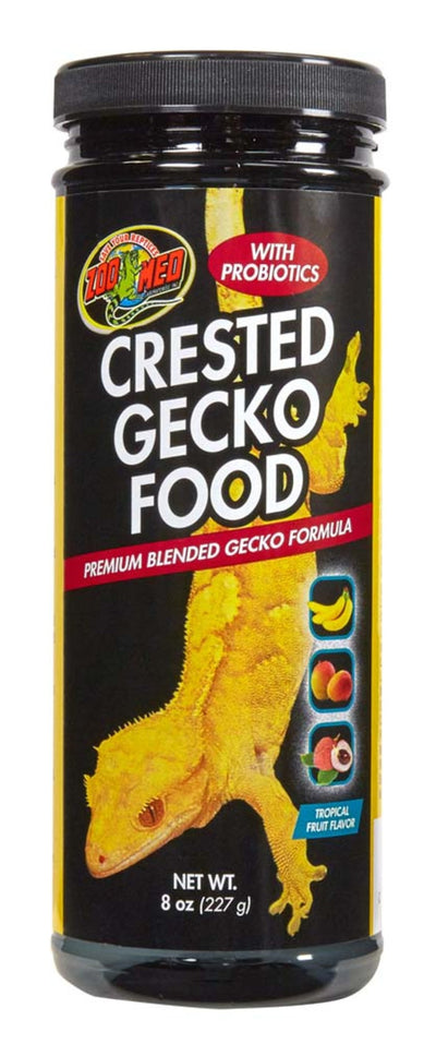 Zoo Med Crested Gecko Food Premium Blended Tropical Fruit Dry Food 1ea/8 oz