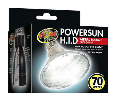 Zoo Med PowerSun H.I.D. Metal Halide UVB Lamp Silver 1ea