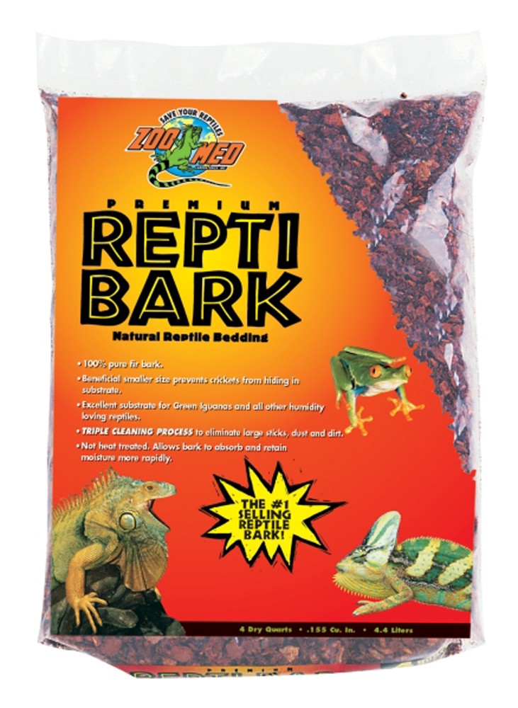 Zoo Med Premium ReptiBark Bedding Substrate Brown 1ea/4 qt