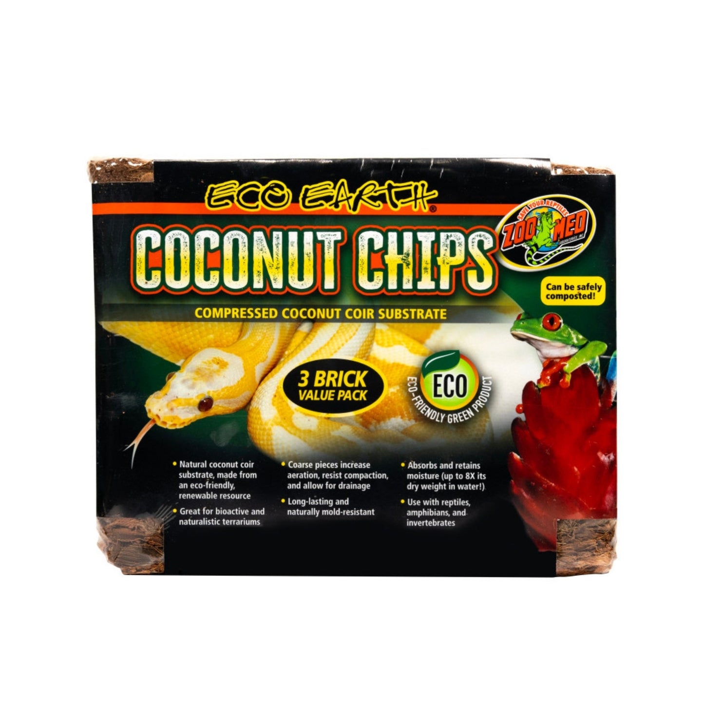 Earth Coconut Chips Substrate 1ea/3 Bricks