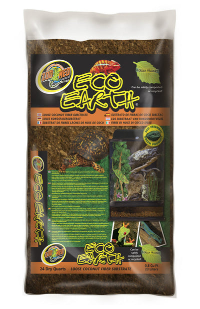 Zoo Med Eco Earth Coconut Fiber Substrate Brown 1ea/24 qt