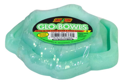 Zoo Med Glo-Bowl Glow in the Dark Combo Bowl Green 1ea/SM