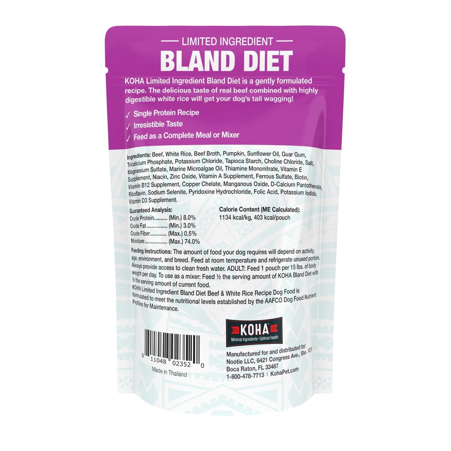 Koha Dog Bland Diet Beef Rice 12.5oz. (Case of 6)