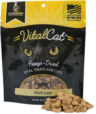Vital Essentials Cat Freeze Dried Treat Duck Liver .9oz.